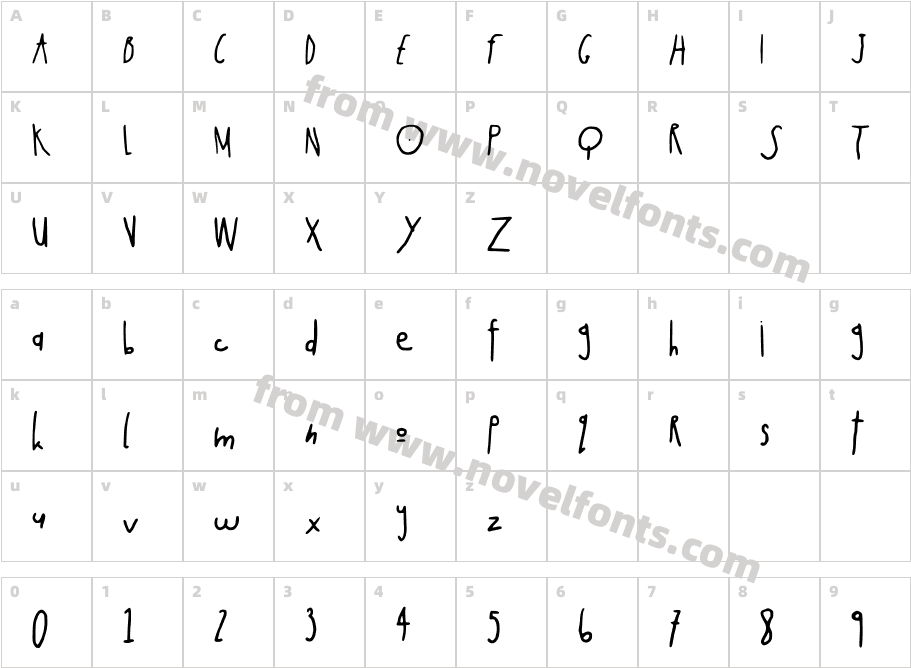 rabbitmoonCharacter Map