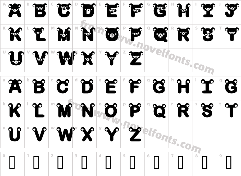 rilakkumadingbat-BoldCharacter Map