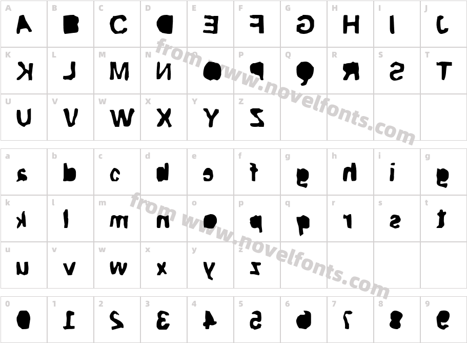 ripTRASHroundCharacter Map