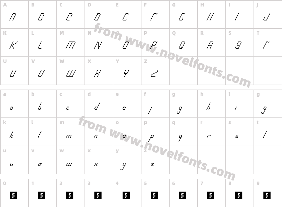 roboscript RegularCharacter Map