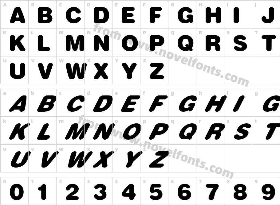 rounder multistyledCharacter Map