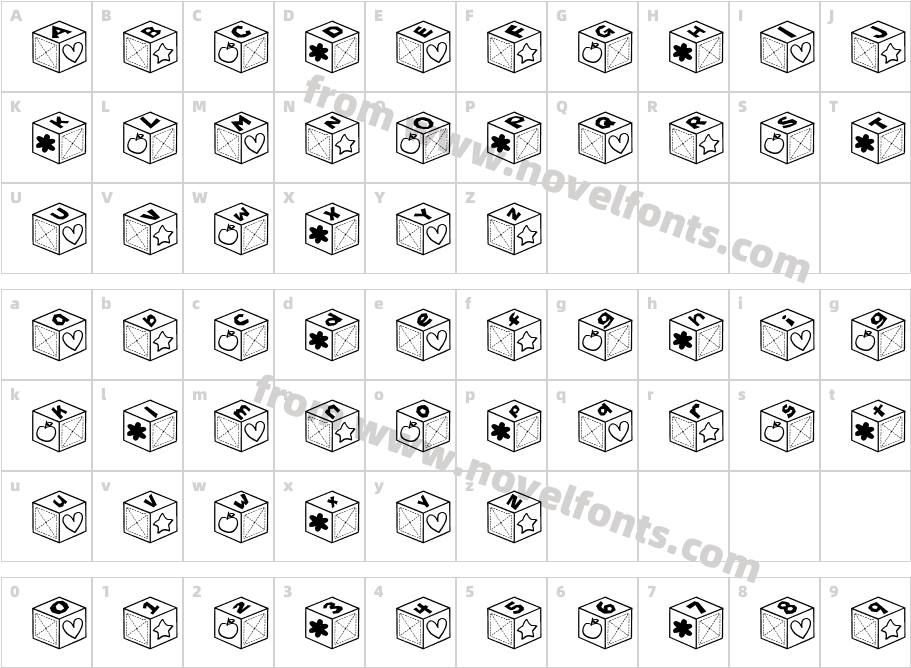 sai FontCharacter Map