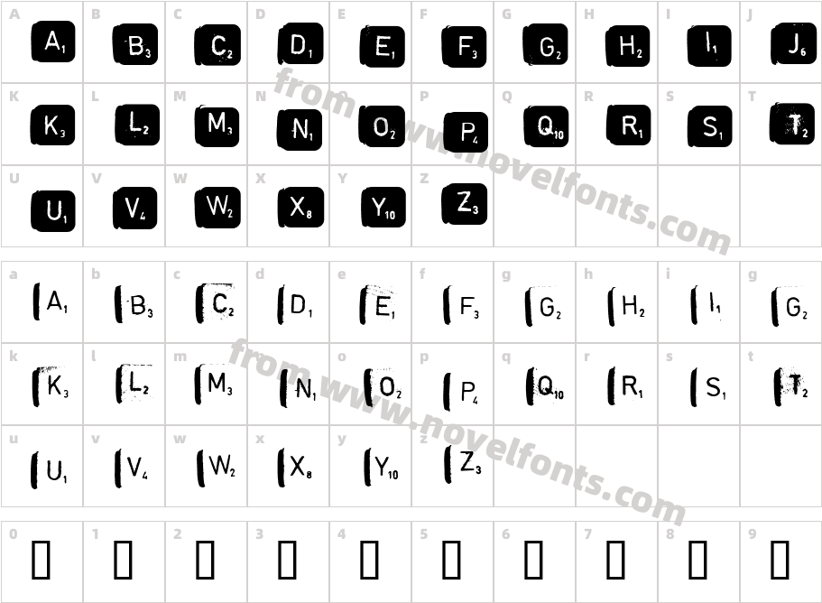 scrabbleCharacter Map