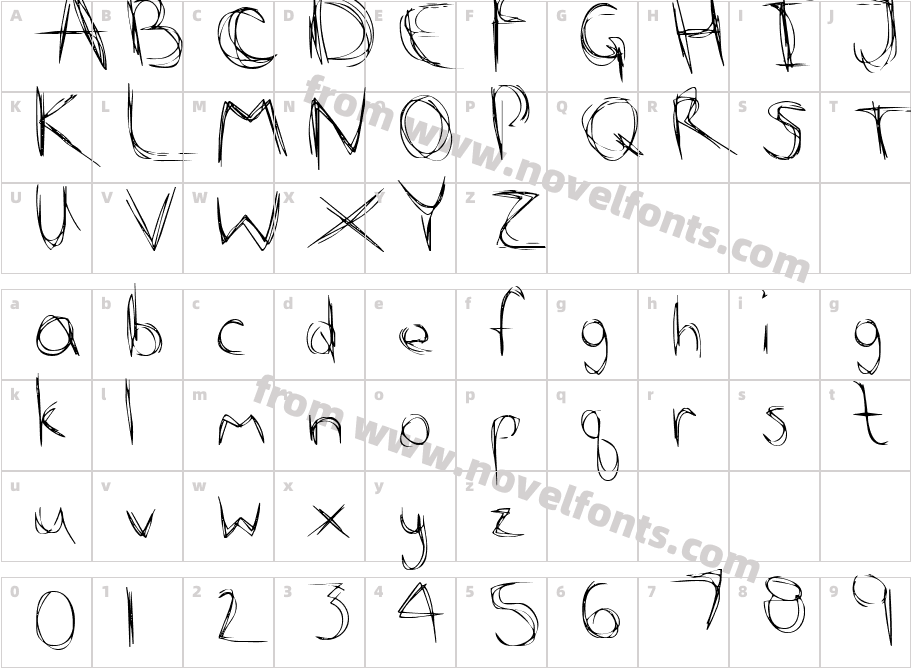 scribble scratchCharacter Map