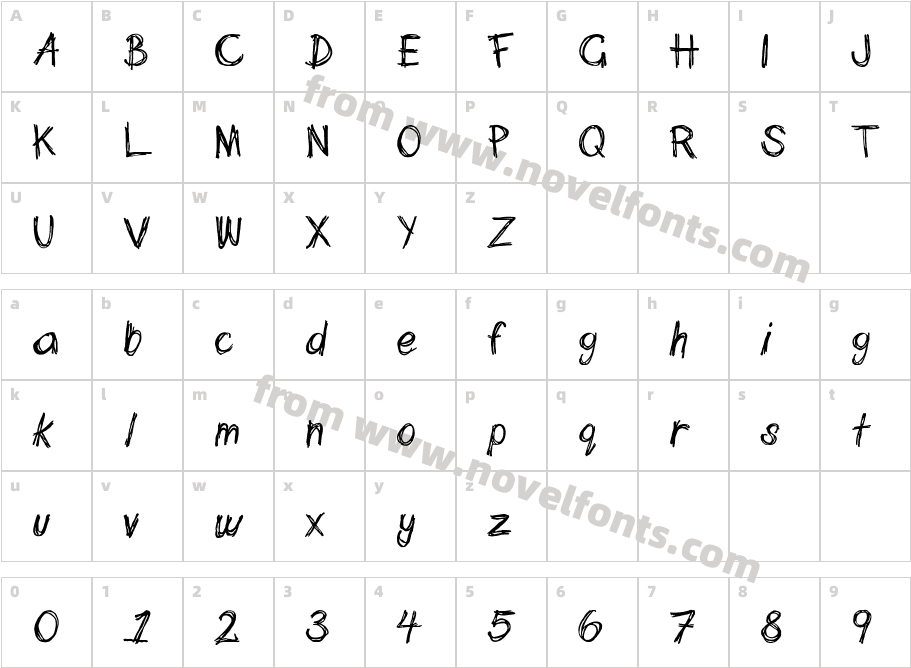 scribblettCharacter Map