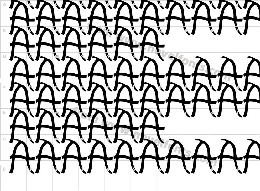 seaweedsCharacter Map