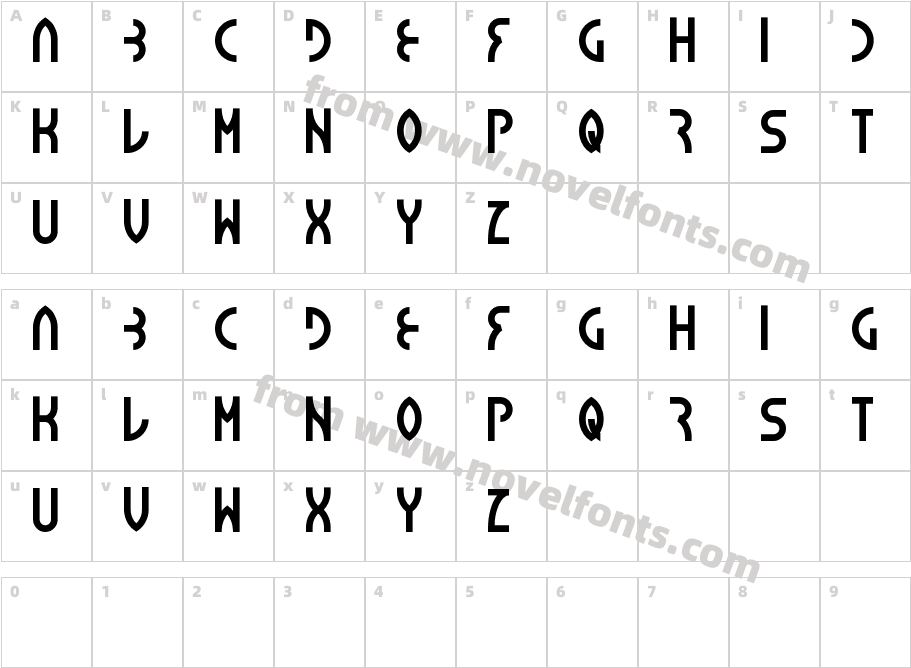 sebaCharacter Map