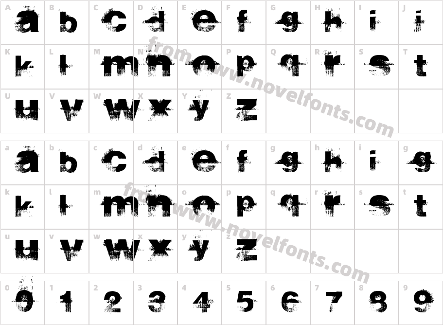 sidewalkCharacter Map