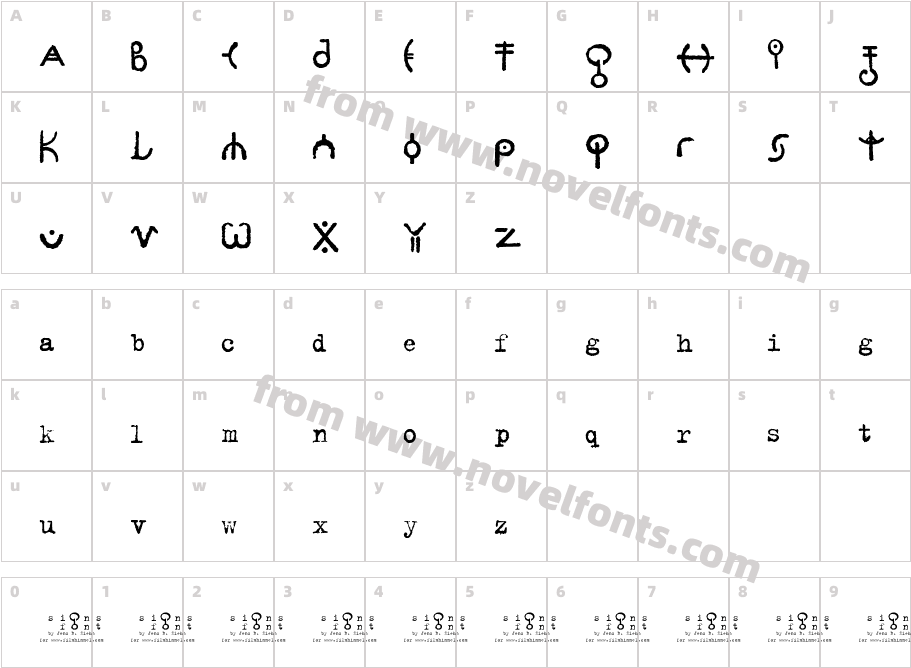 signs-zeichen2.0-RegularCharacter Map