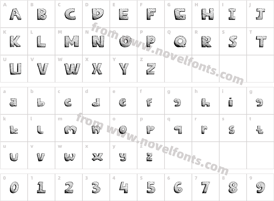 sketches BoldCharacter Map