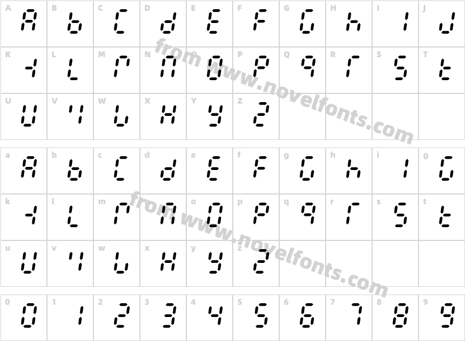 E1234Character Map