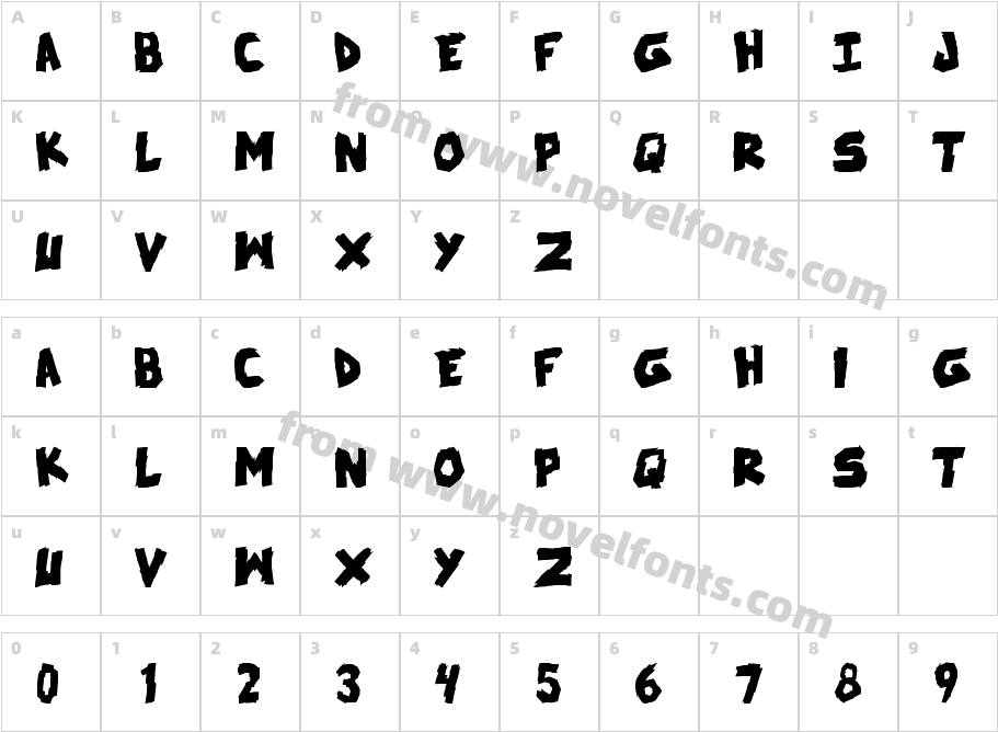 skrunch BoldCharacter Map