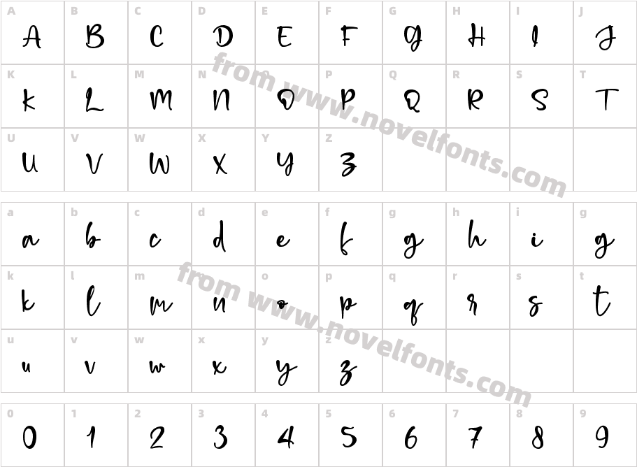 snowbound - Personal UseCharacter Map