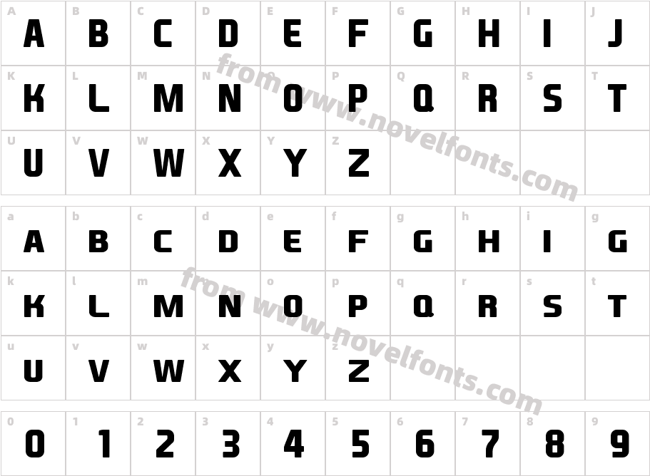 EA Sports Covers SC BoldCharacter Map