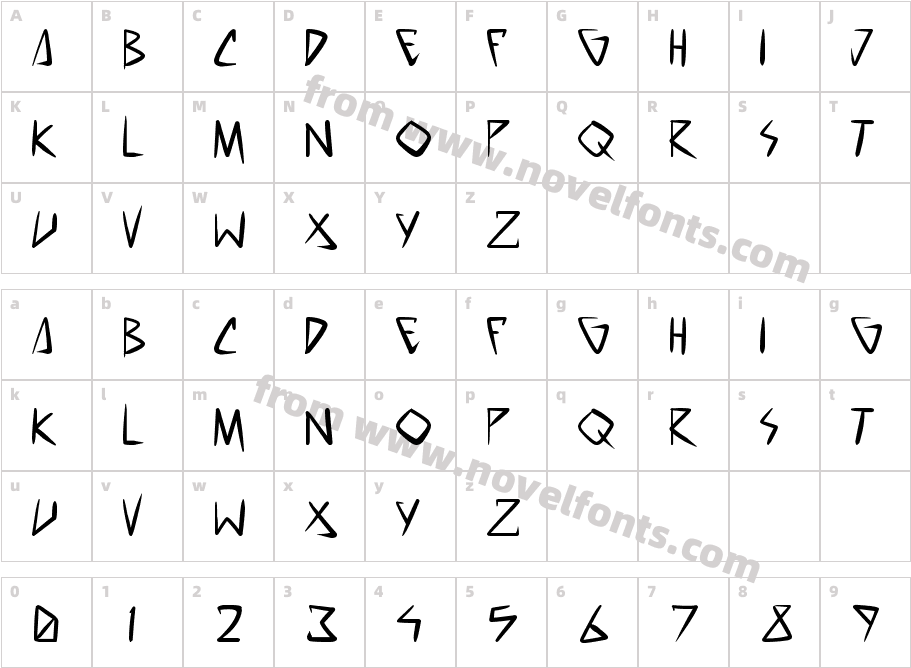 space punkCharacter Map