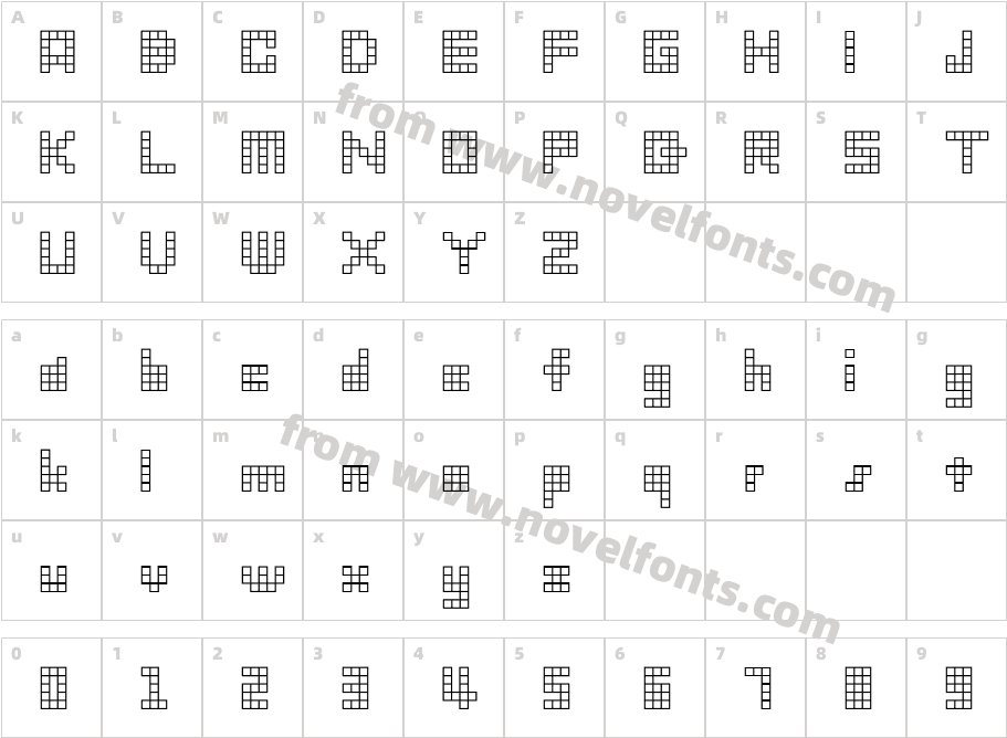 square type 2.0Character Map