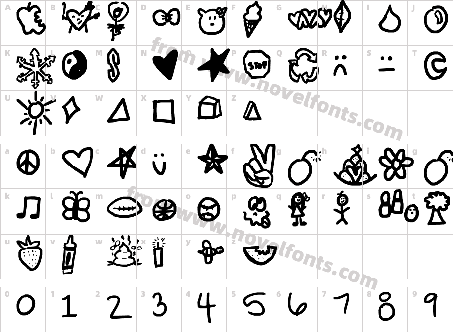 symbols rockCharacter Map