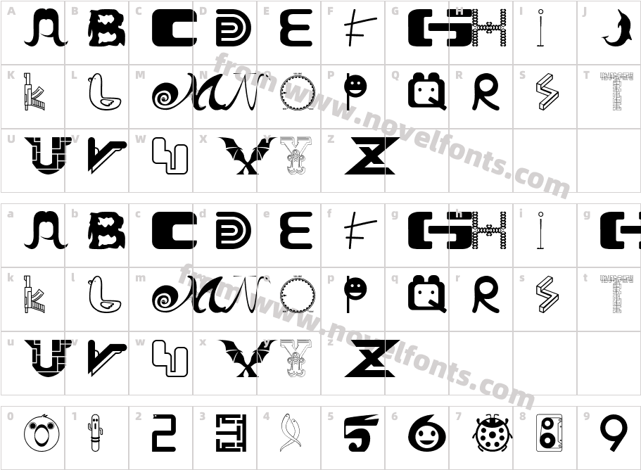 tYPE FACE 38Character Map