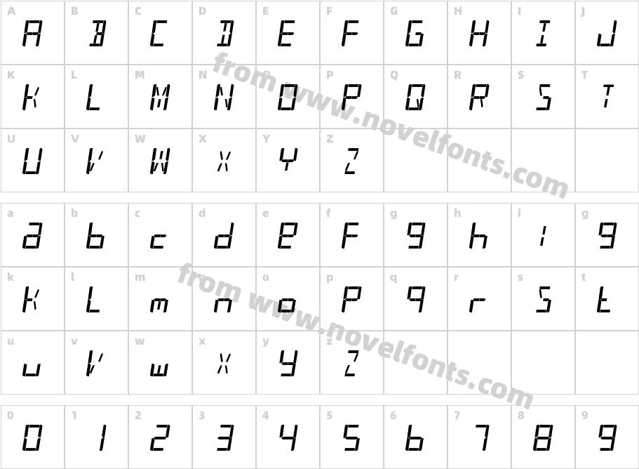 taxi meterCharacter Map