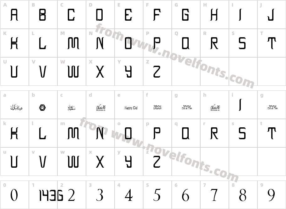 EID AL-FITR 1Character Map