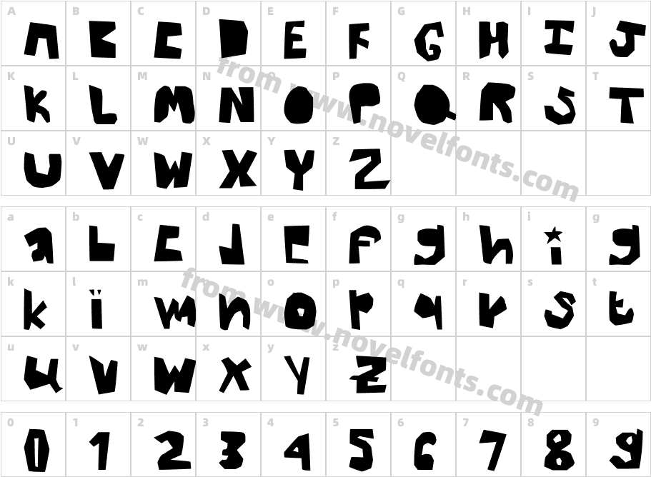 thickCharacter Map