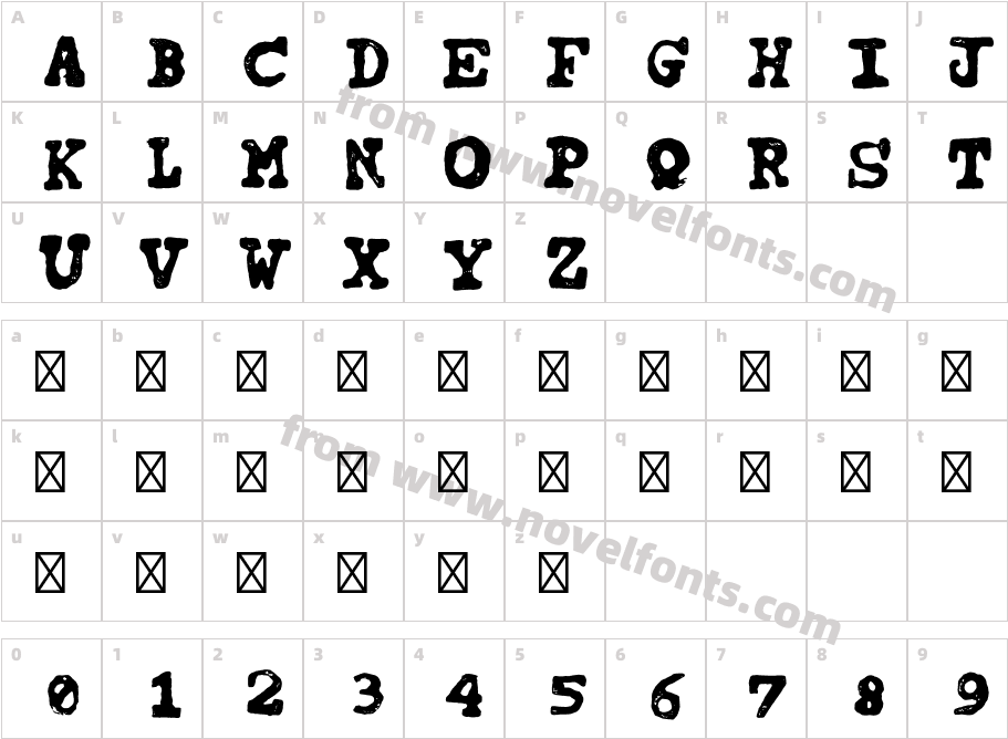 tipocarimbado-RegularCharacter Map