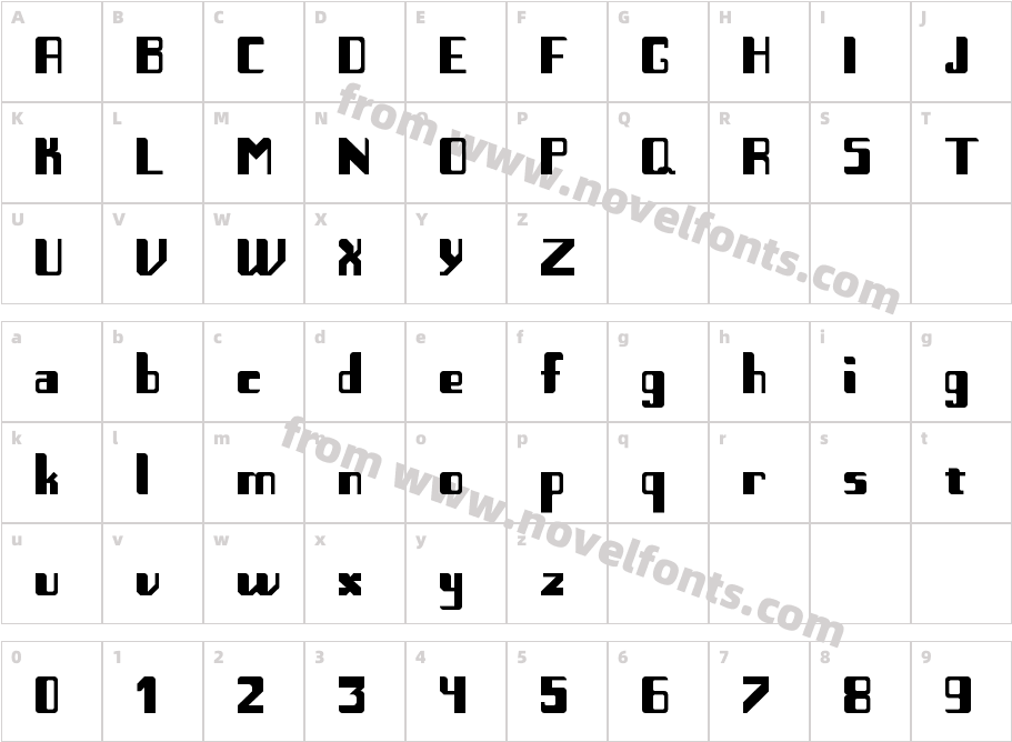 tipografia RegularCharacter Map