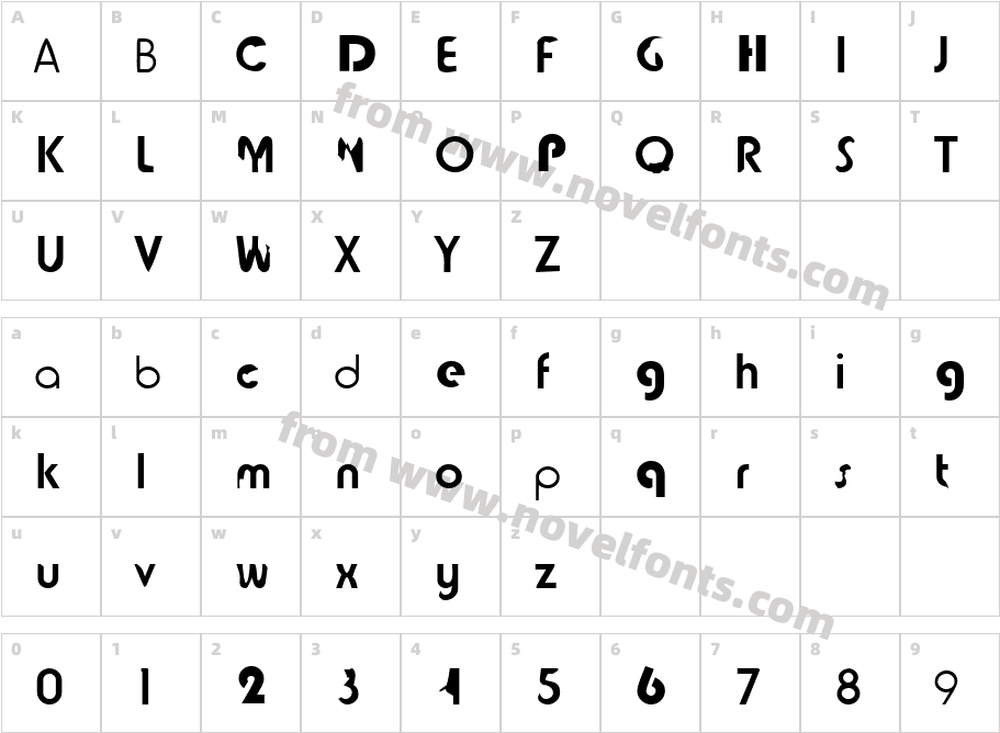 tjockeboCharacter Map