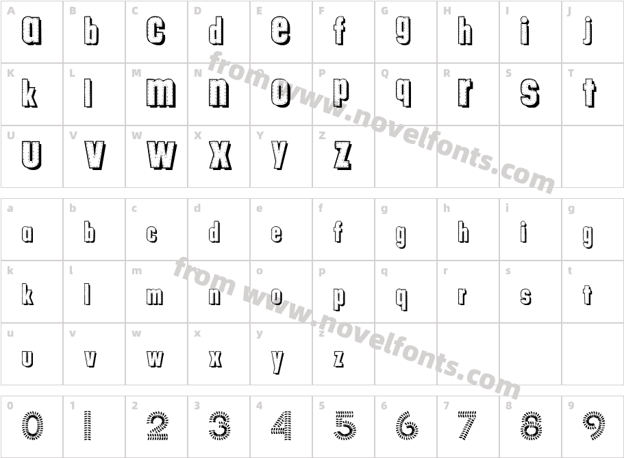 tungfont alpha 003Character Map