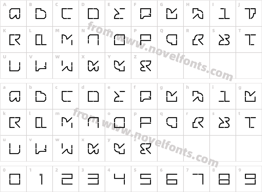 typecube regularCharacter Map