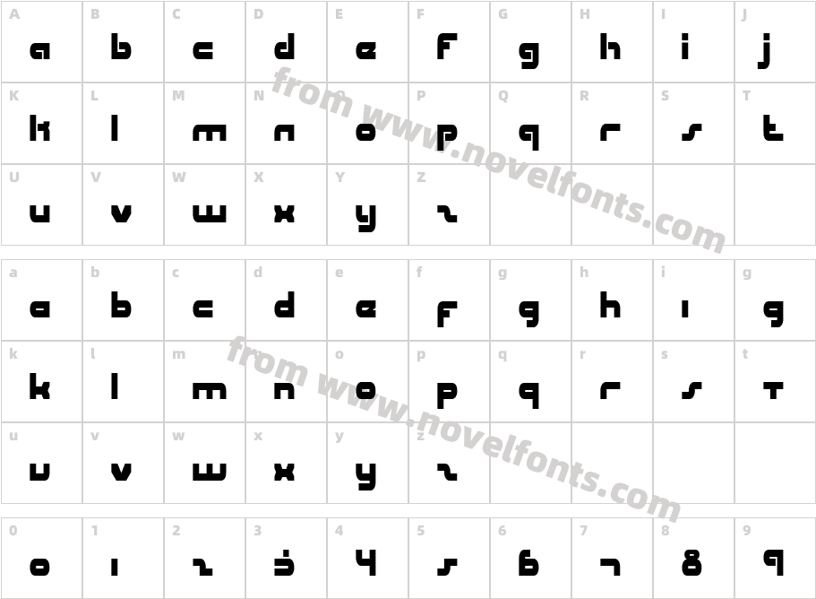 uni-sol condensedCharacter Map