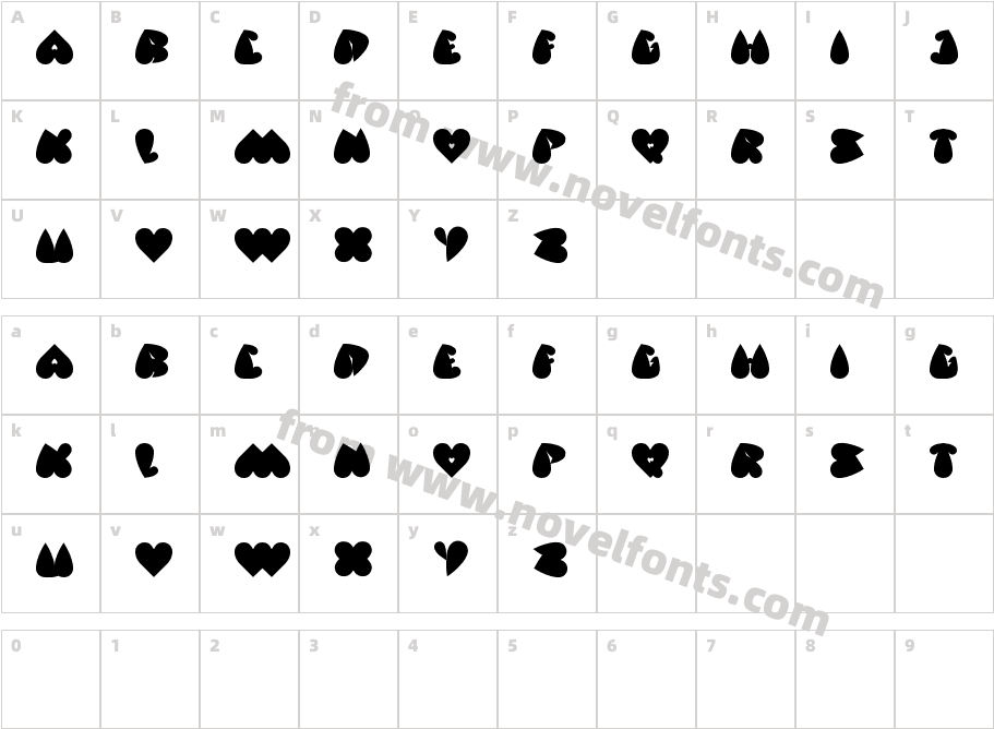 valentine's dayCharacter Map