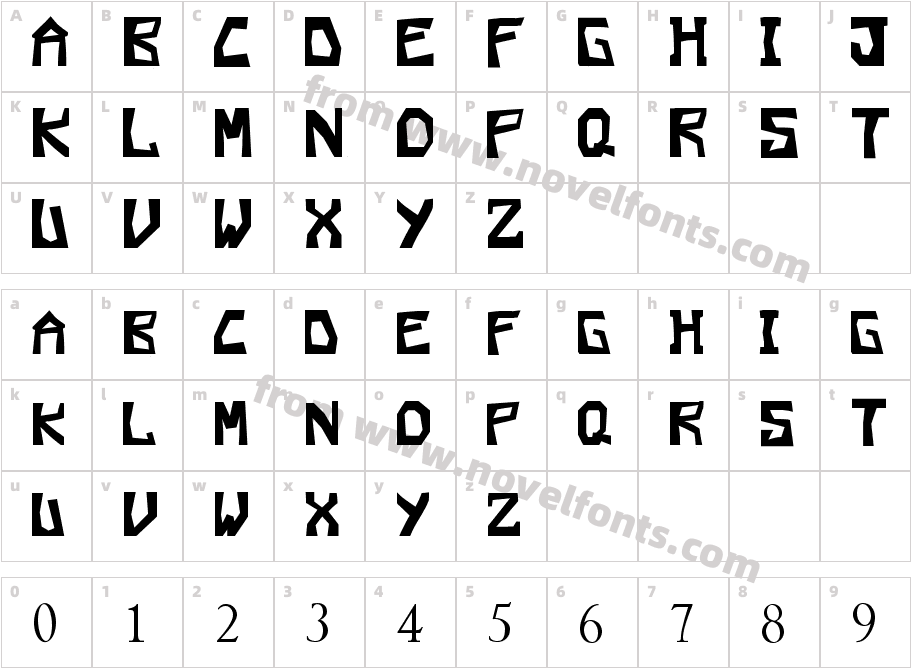 valparaletraCharacter Map