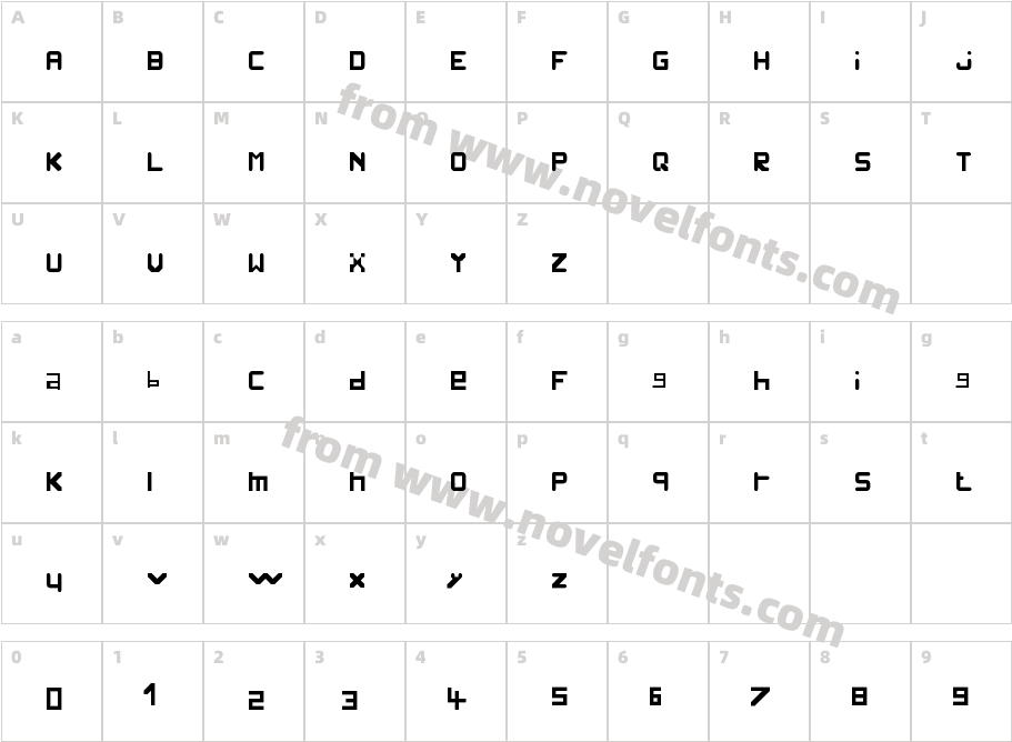 vinc RegularCharacter Map