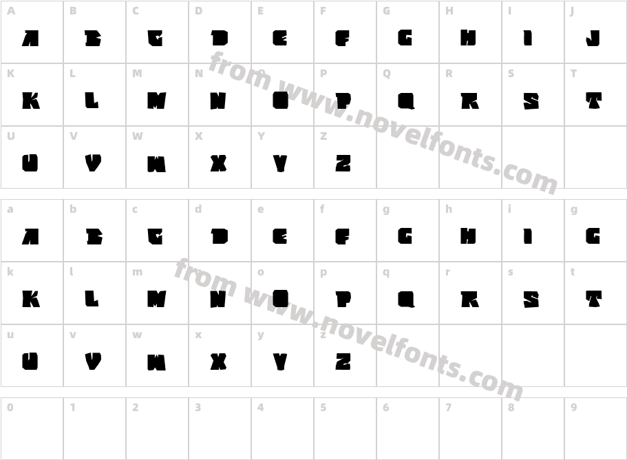 vtks superCharacter Map