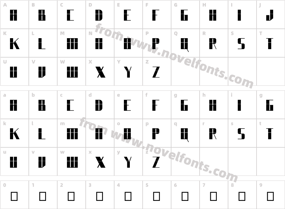 wonomeCharacter Map