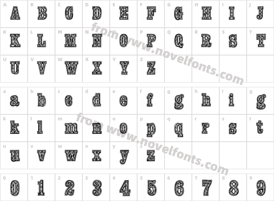 woodcutter fontanaCharacter Map