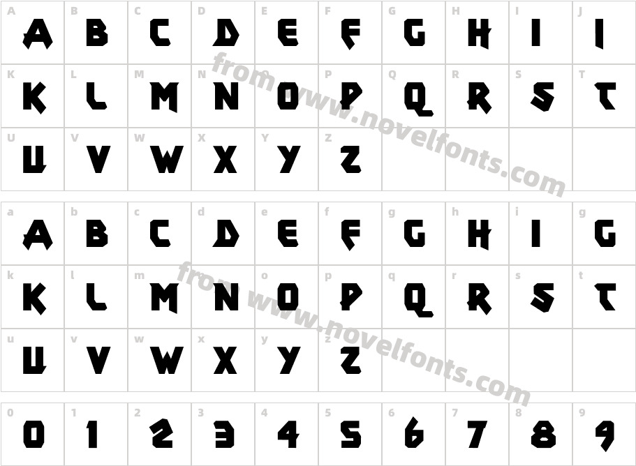 xarCharacter Map