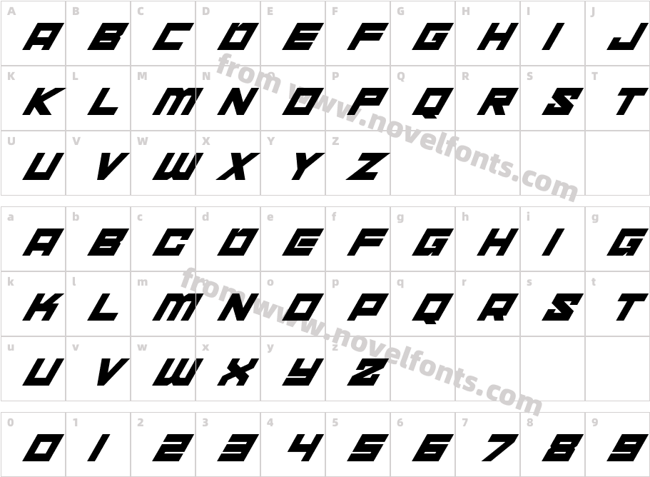 xenosphereCharacter Map