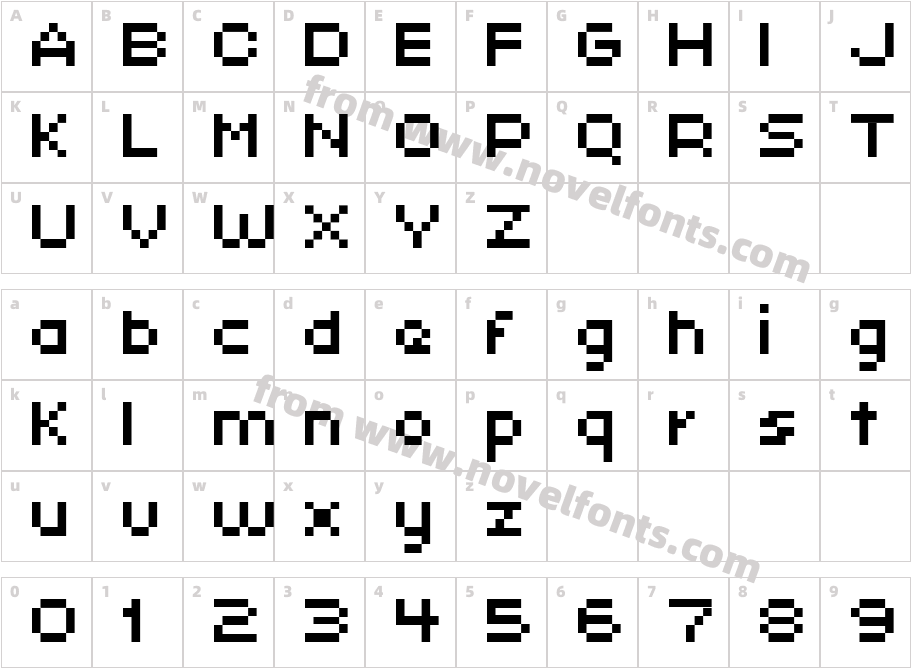 xpaider pixel explosion 01Character Map