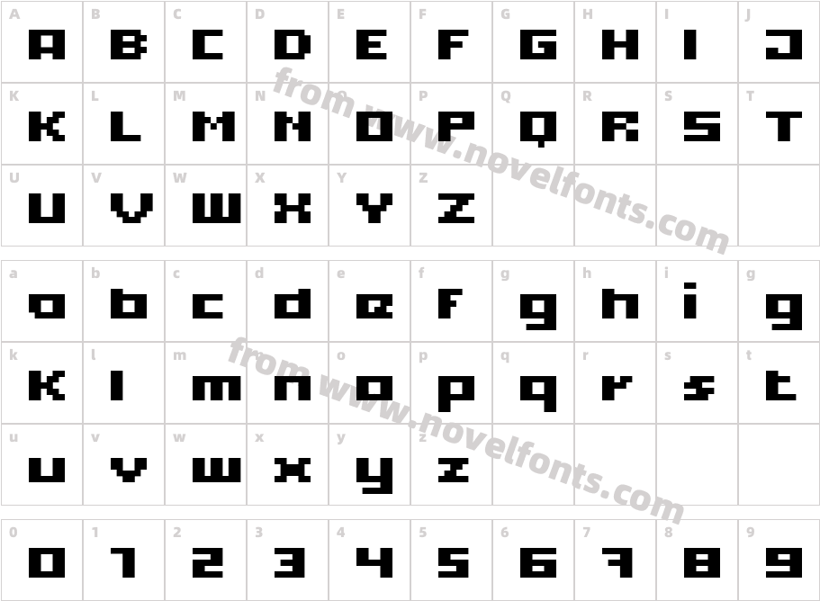 xpdr05Character Map