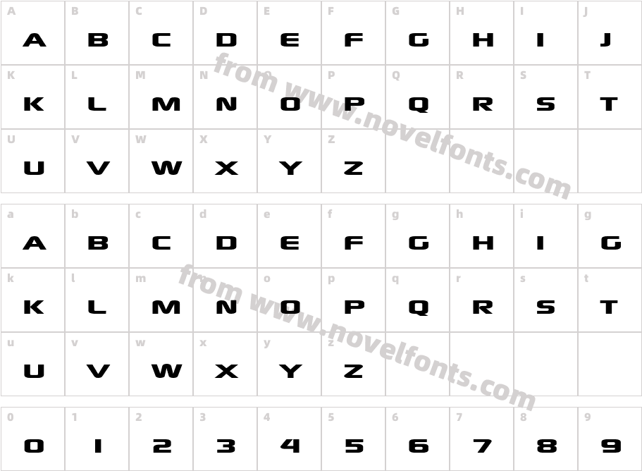 xscaleCharacter Map