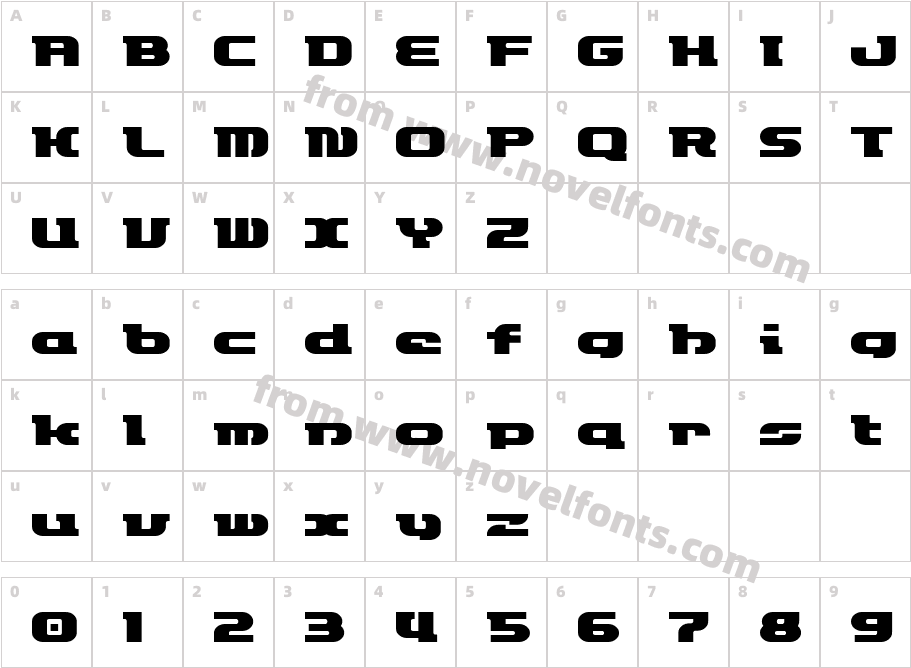 ETRocketypeCharacter Map