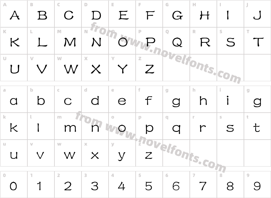 方正舒体Character Map