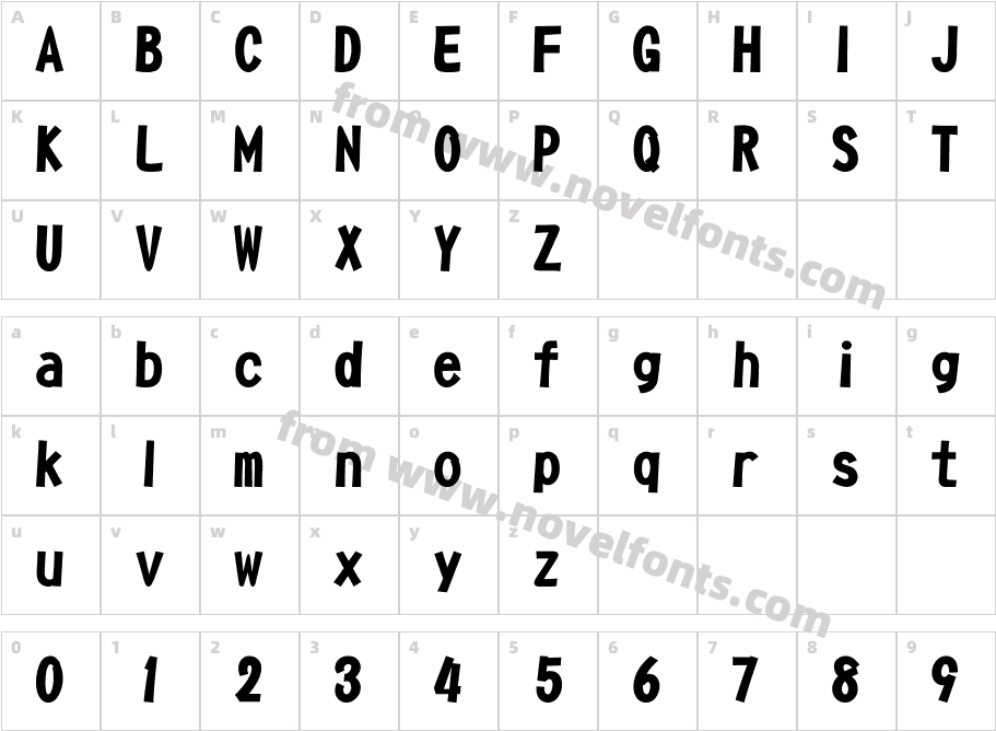 ＤＦPOP1体W9Character Map