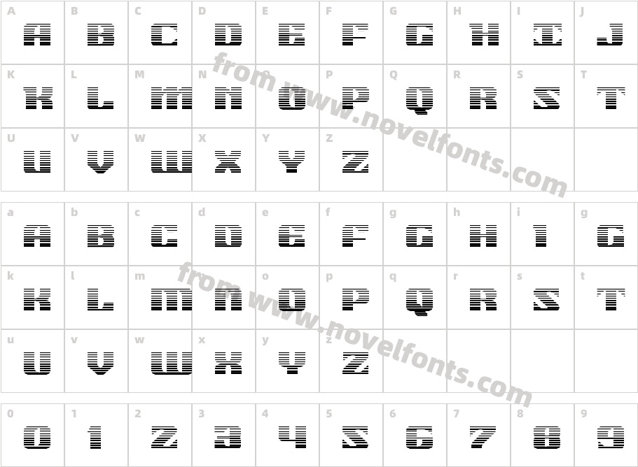 21GunSaluteGradientCharacter Map