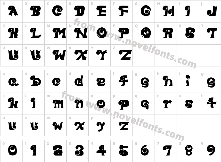 EYEfontCharacter Map