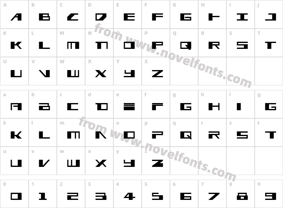 3AGLE BoldCharacter Map