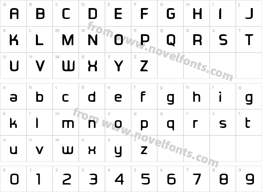 EaDesigner BoldCharacter Map