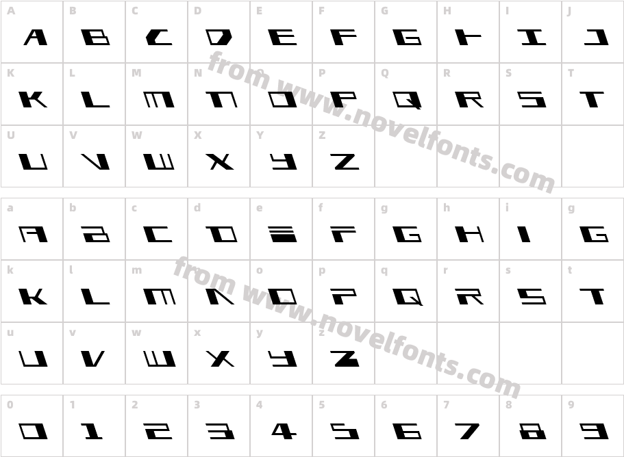 3AGLE LeftalicCharacter Map